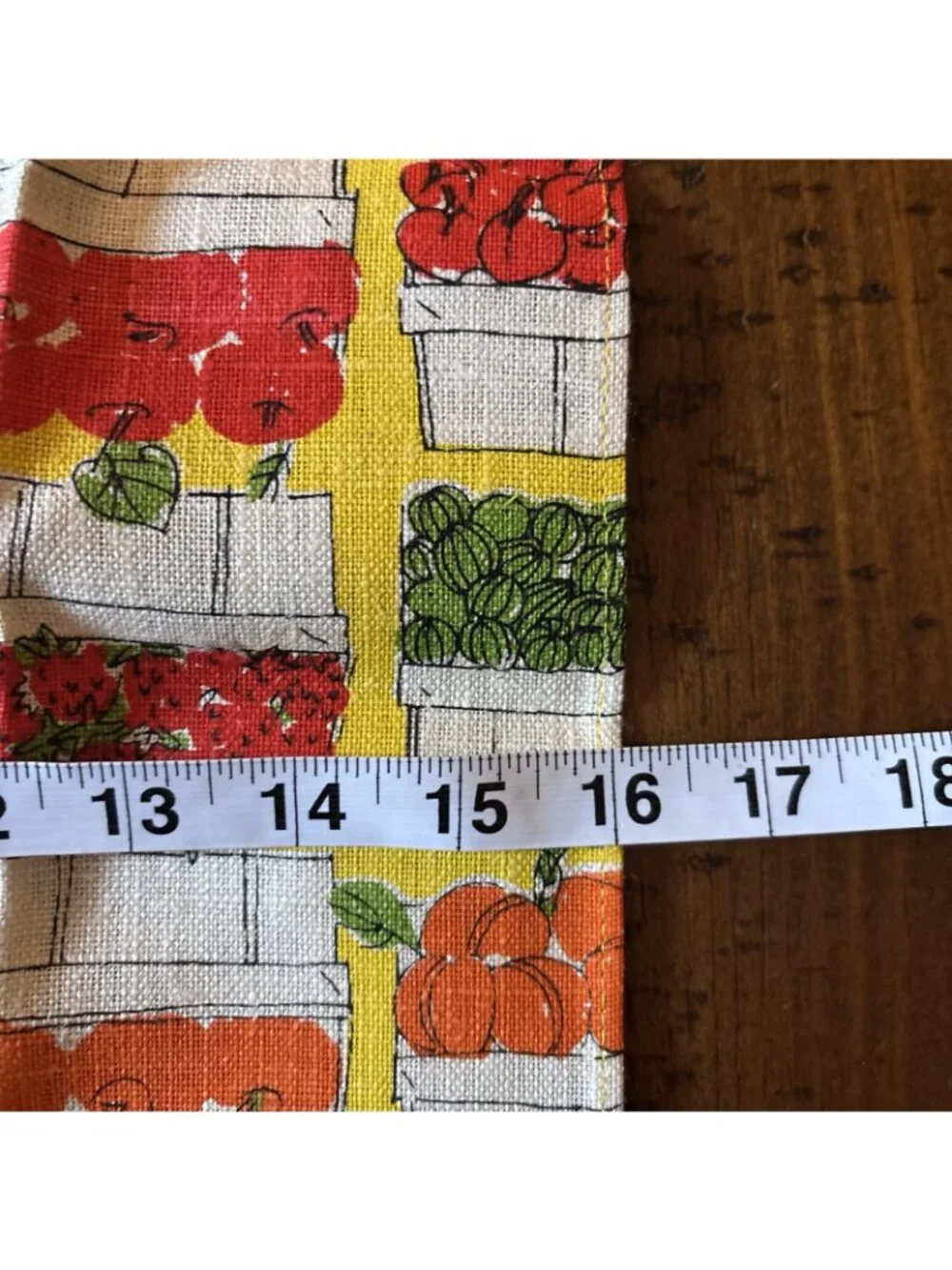 vintage vera neumann towel Kitchen Fashion All Linen Yellow Fruit NOS
